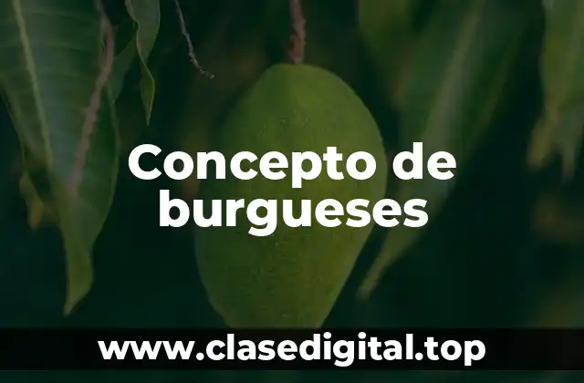 Concepto de burgueses