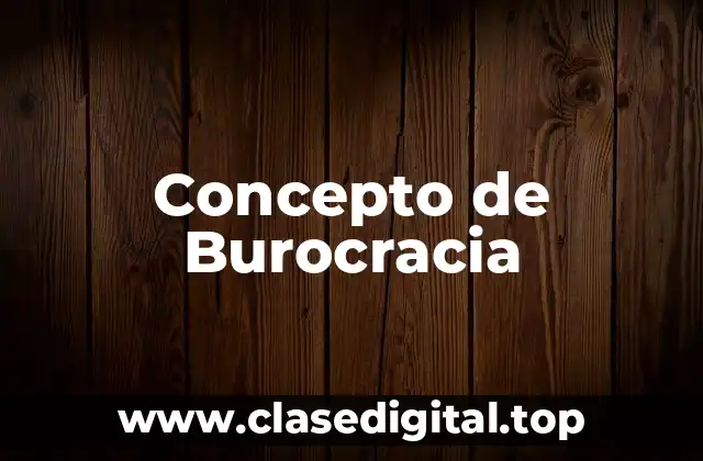 Concepto de Burocracia