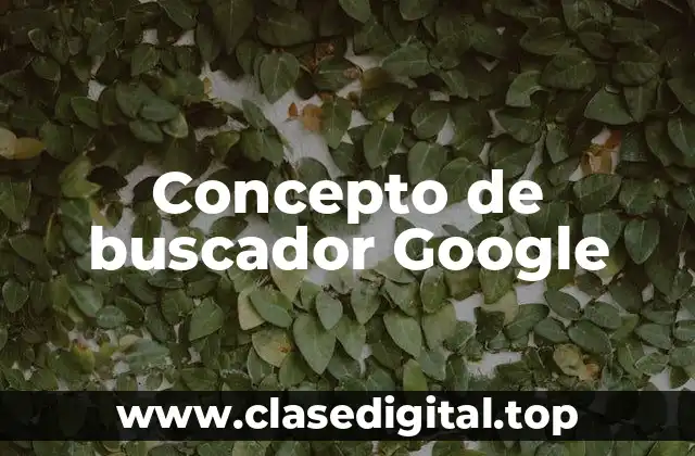 Concepto de buscador Google