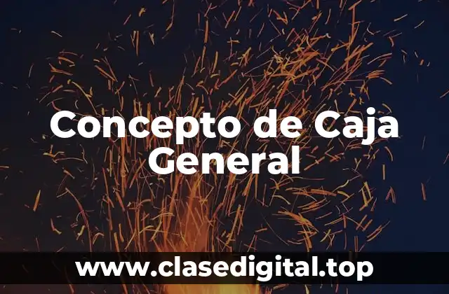 Concepto de Caja General