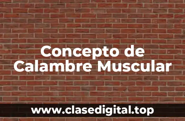 Concepto de Calambre Muscular