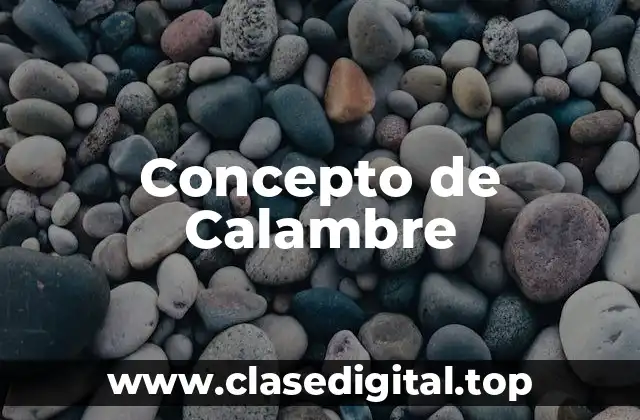 📗 Concepto de Calambre