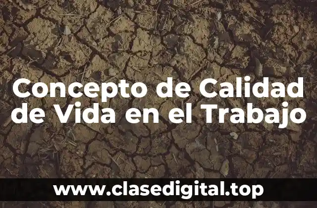 Concepto de Calidad de Vida en el Trabajo
