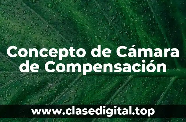 Concepto de Cámara de Compensación