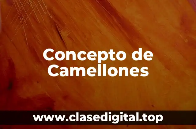 Concepto de Camellones