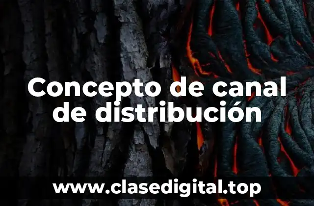 Concepto de canal de distribución