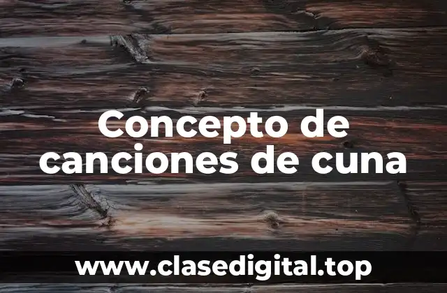 Concepto de canciones de cuna
