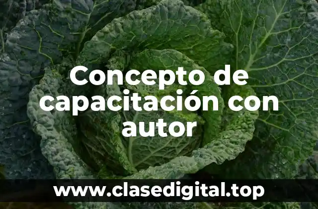 Concepto de capacitación con autor