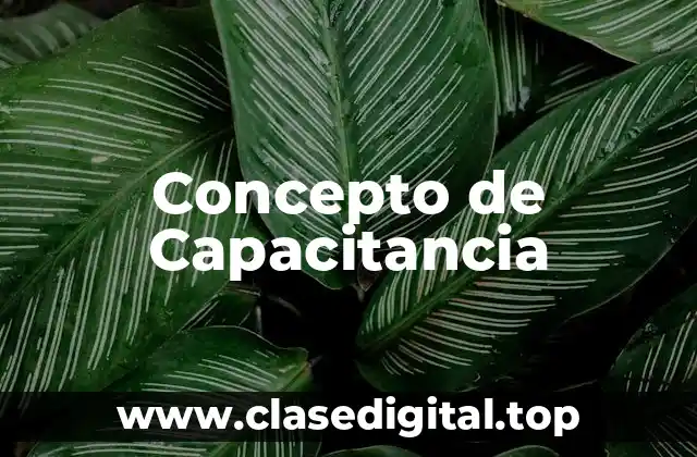 📗 Concepto de Capacitancia