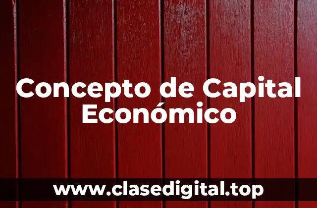 ☄️ Concepto de Capital Económico