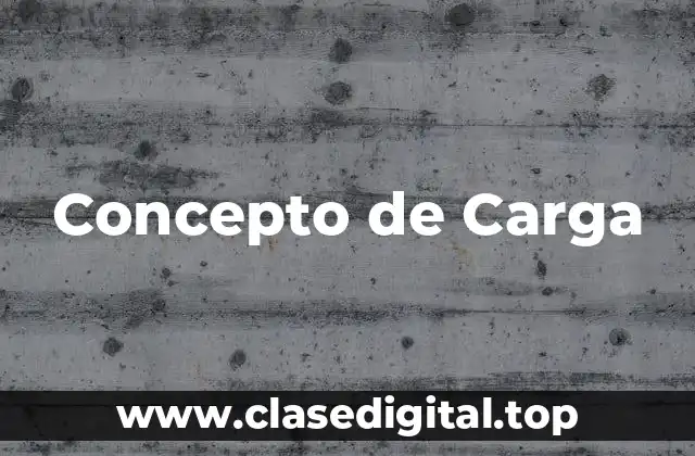 Concepto de Carga