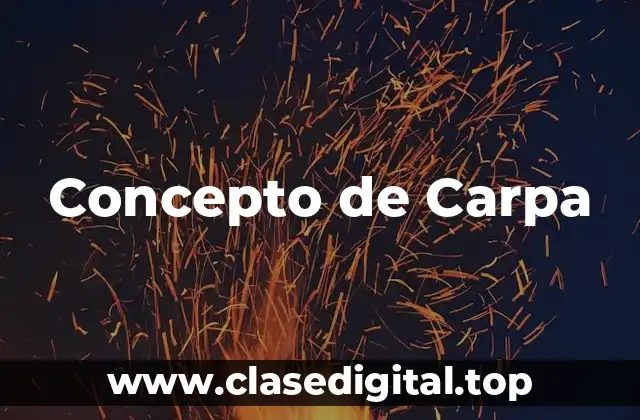 Concepto de Carpa