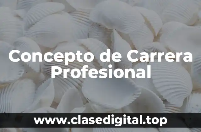 Concepto de Carrera Profesional