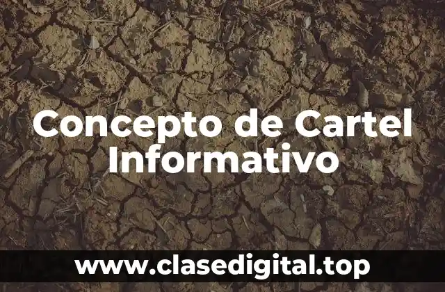 Concepto de Cartel Informativo