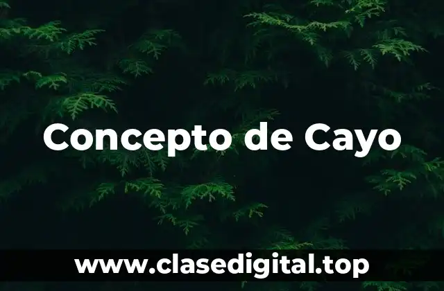 Concepto de Cayo