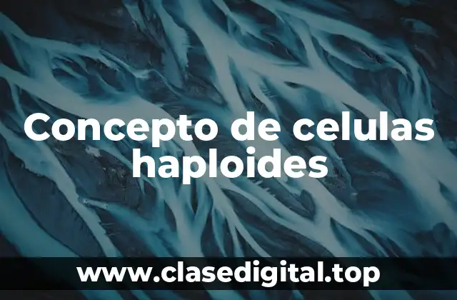 Concepto de celulas haploides