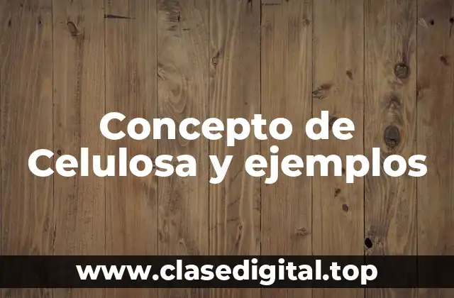 Concepto de Celulosa y ejemplos