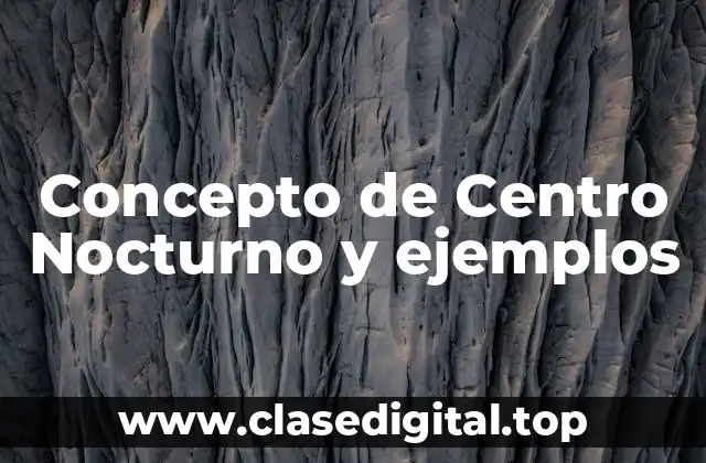 Concepto de Centro Nocturno y ejemplos