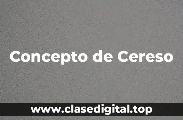 Concepto de Cereso
