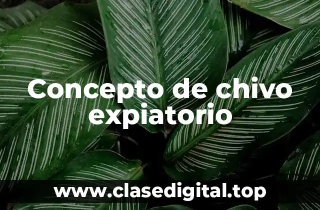 Concepto de chivo expiatorio