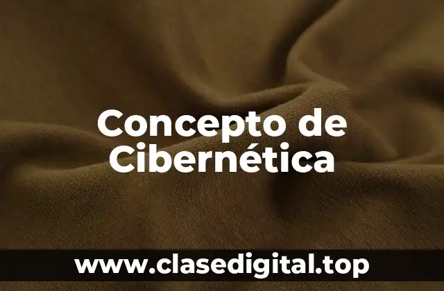 Concepto de Cibernética