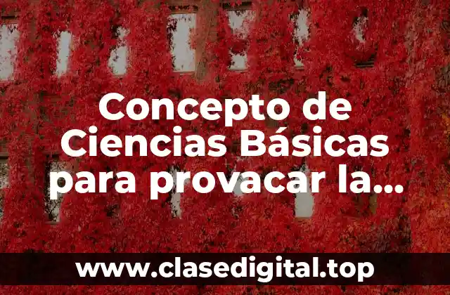 ❄️ Concepto de Ciencias Básicas para promover la Salud