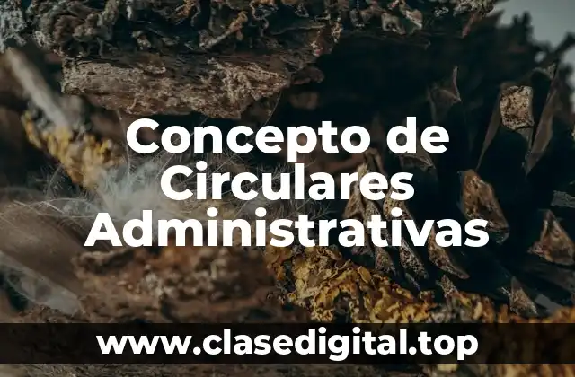 Concepto de Circulares Administrativas