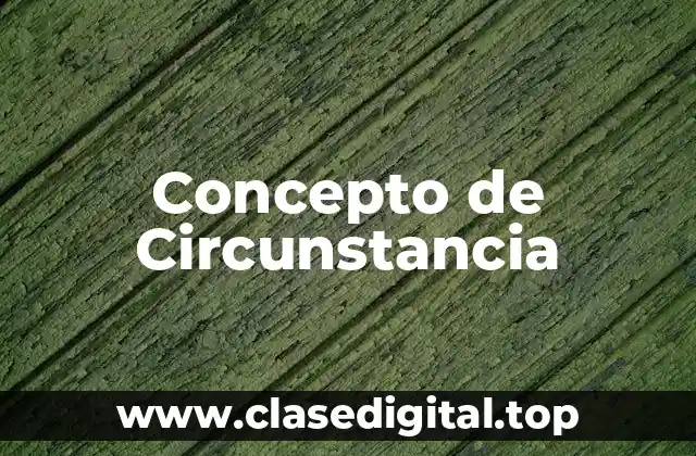 Concepto de Circunstancia