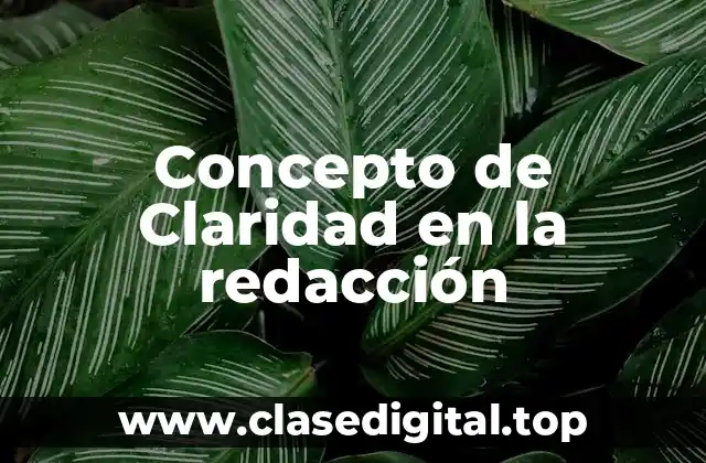 Concepto de Claridad en la redacción