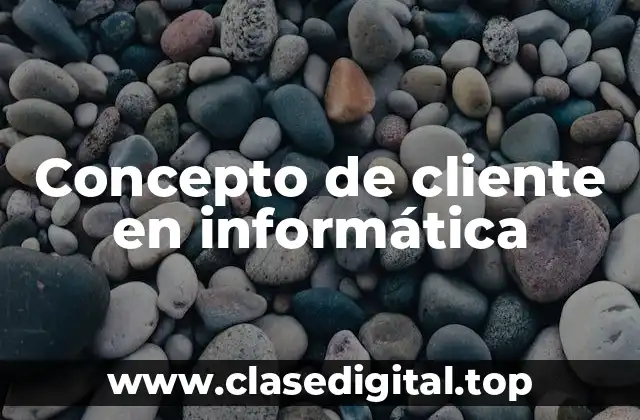 Concepto de cliente en informática