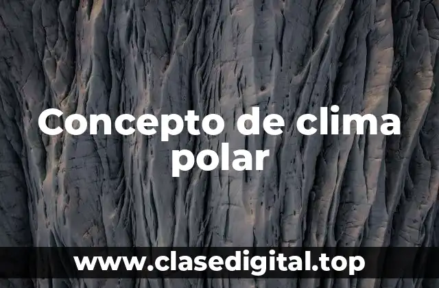 Concepto de clima polar