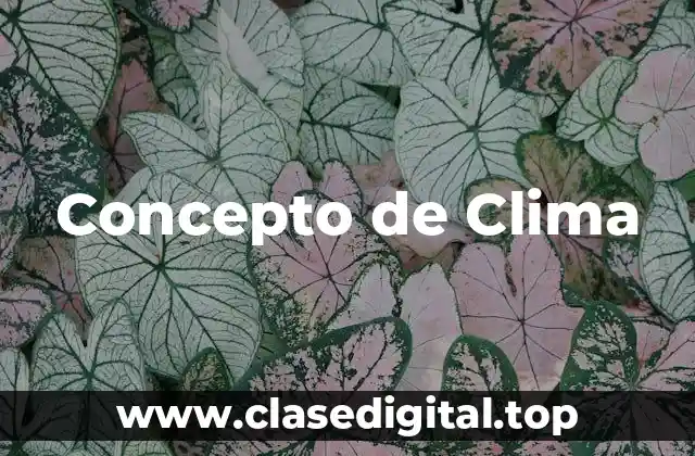 Concepto de Clima
