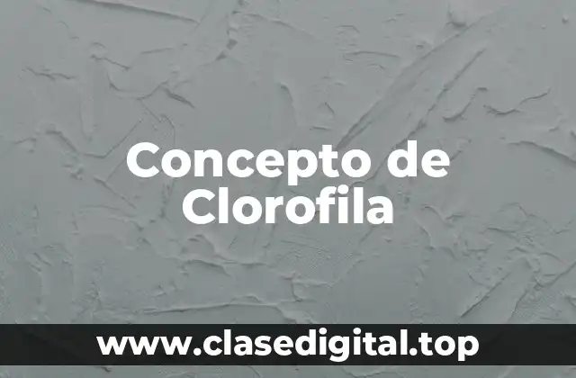 Concepto de Clorofila