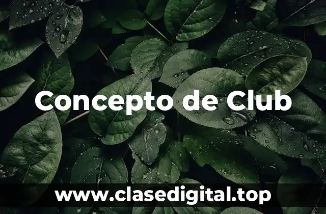 Concepto de Club