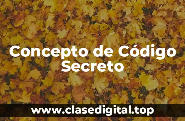 Concepto de Código Secreto