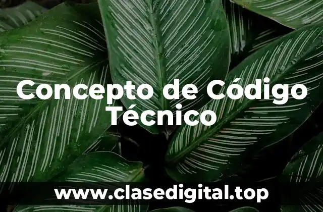 Concepto de Código Técnico