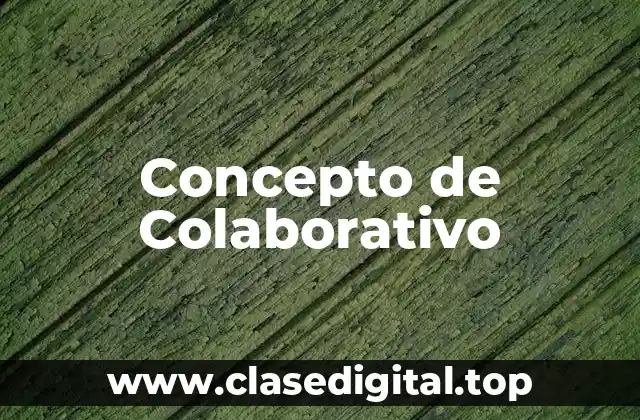 📗 Concepto de Colaborativo