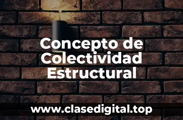 Concepto de Colectividad Estructural