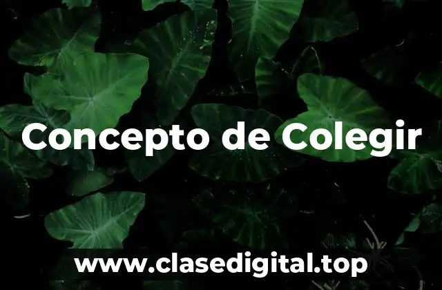 Concepto de Colegir
