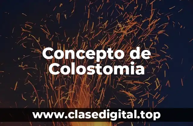 📗 Concepto de Colostomía