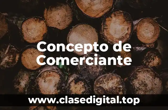 📗 Concepto de Comerciante