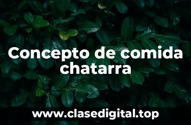 Concepto de comida chatarra