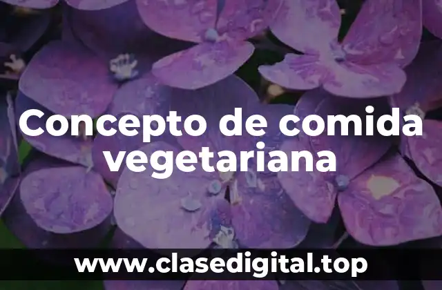 Concepto de comida vegetariana