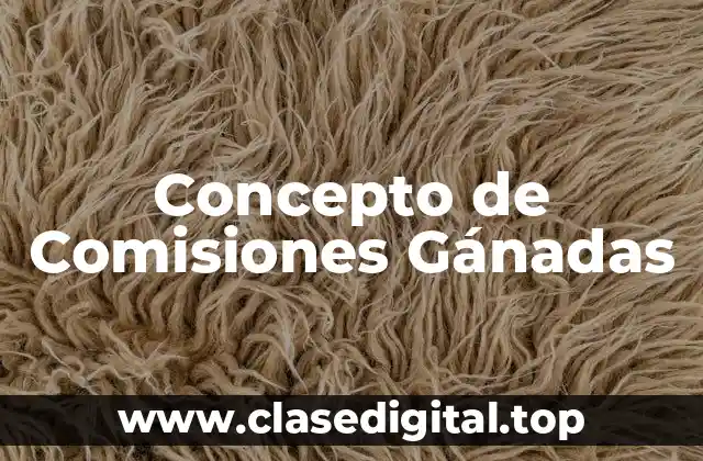 Concepto de Comisiones Gánadas