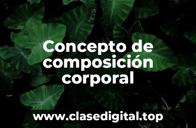Concepto de composición corporal