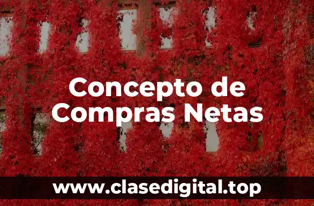 Concepto de Compras Netas