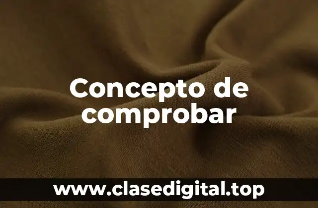 Concepto de comprobar