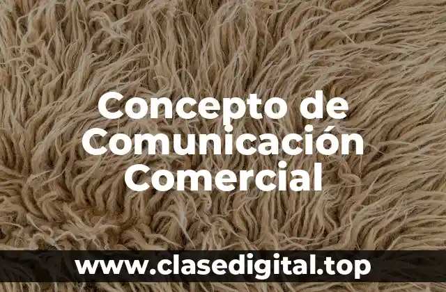 📗 Concepto de Comunicación Comercial