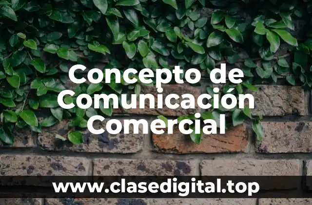 Concepto de Comunicación Comercial