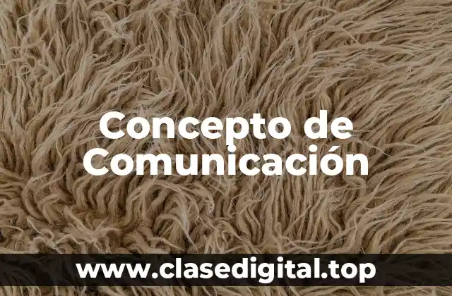 ❄️ Concepto de Comunicación